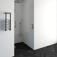 BRAUER Void nisdeur helder glas 90x200 omkeerbaar incl. glascoating PVD RVS-kleurig geborsteld GS-VON1H90200NG