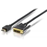 Equip 119325 high quality hdmi to dvi-d single-link adapter cable, m/m, 5m, gold-plated, black