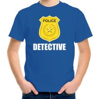 Detective police / politie embleem t-shirt blauw voor kinderen