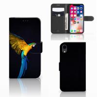 Apple iPhone Xr | Telefoonhoesje | Met pasjeshouder | Papegaai