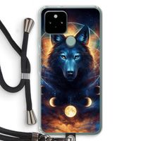 Wolf Dreamcatcher: Pixel 5 Transparant Hoesje met koord