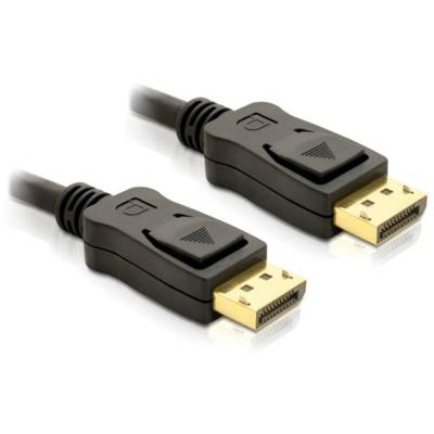 Delock 82425 DisplayPort-kabel DisplayPort Aansluitkabel DisplayPort-stekker 5 m Zwart 4K UHD, Verdraaid, Vergulde steekcontacten, Afgeschermd (drievoudig)
