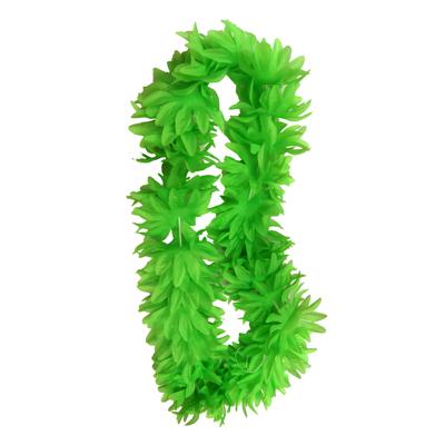 PartyXplosion Hawaii slinger - neon groen - 1 m - polyester - feestartikelen
