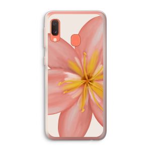 Pink Ellila Flower: Samsung Galaxy A20e Transparant Hoesje