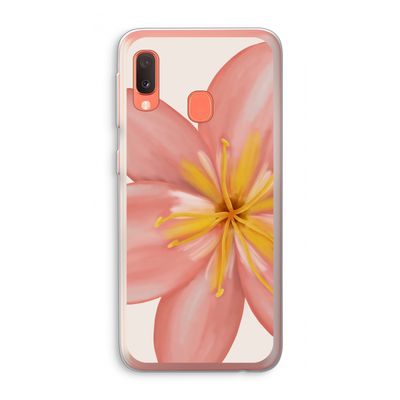 Pink Ellila Flower: Samsung Galaxy A20e Transparant Hoesje