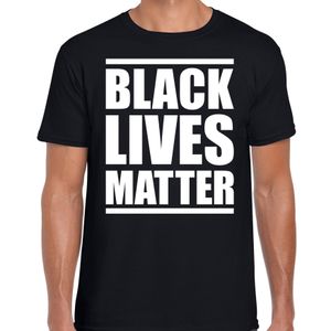Black lives matter demonstratie / protest t-shirt zwart voor heren