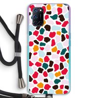 Colored Giraffe: Oppo A72 Transparant Hoesje met koord