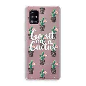Cactus quote: Samsung Galaxy A51 5G Transparant Hoesje