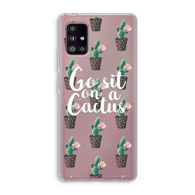 Cactus quote: Samsung Galaxy A51 5G Transparant Hoesje