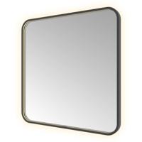 Hotbath &MORE Spiegel direct en indirect LED spiegelverwarming color changing dimbaar met afstandsbediening Geborsteld zwart PVD SSQ80MBP