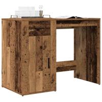 Bureau 100x49x75 cm bewerkt hout oud houtkleurig Bureau 100x49x75 cm bewerkt hout oud houtkleurig