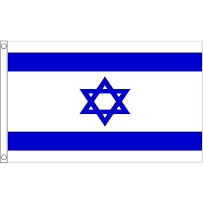 Klein formaat supporters landen vlag Isreal - 60 x 90 cm - Landen feestartikelen - polyester