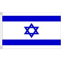 Klein formaat supporters landen vlag Isreal - 60 x 90 cm - Landen feestartikelen - polyester