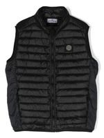Stone Island Junior gilet matelassé à motif Compass - Noir