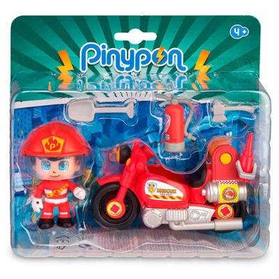 Famosa Pinypon brandweer motor met brandweerman