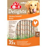 8in1 8in1 Delights Twisted Sticks Kip Snack 35st