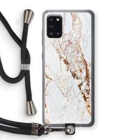 Goud marmer: Samsung Galaxy A31 Transparant Hoesje met koord