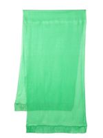 Maria Lucia Hohan foulard en soie à franges - Vert - thumbnail