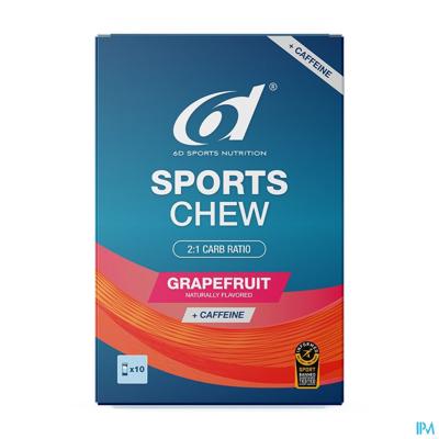 6d Sports Chew Grapefruit + Caffeine 10x38g