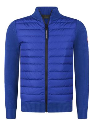 Canada Goose Kids veste Hybridge matelassée à manches en maille - Bleu