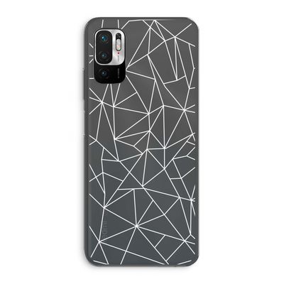 Geometrische lijnen wit: Xiaomi Redmi Note 10 5G Transparant Hoesje