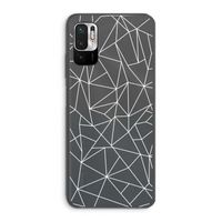 Geometrische lijnen wit: Xiaomi Redmi Note 10 5G Transparant Hoesje