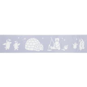 Kerst decoratie raamsjablonen - winter - iglo - 12 x 60 cm -raamversiering