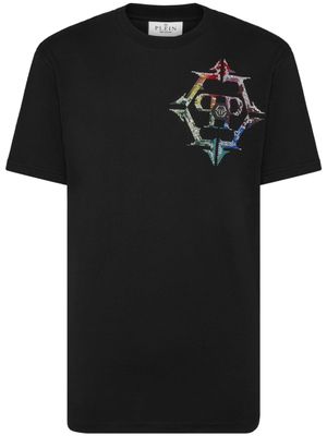 Philipp Plein t-shirt en coton à patch logo - Noir