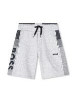 BOSS Kidswear short de sport en coton à logo imprimé - Gris