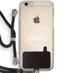 Friends heart pastel: iPhone 6 / 6S Transparant Hoesje met koord