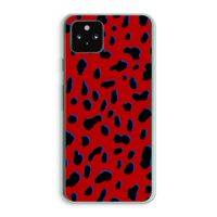 Red Leopard: Google Pixel 5a 5G Transparant Hoesje