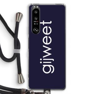 Gijweet: Sony Xperia 1 III Transparant Hoesje met koord