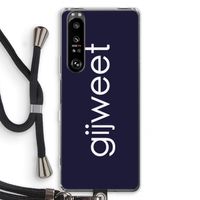 Gijweet: Sony Xperia 1 III Transparant Hoesje met koord