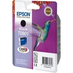 Epson Hummingbird Singlepack Black T0801 Claria Photographic Ink