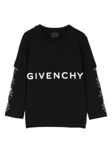 Givenchy Kids t-shirt à logo imprimé - Noir