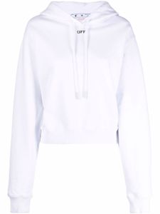 Off-White hoodie crop Off-Stamp - Blanc