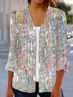 Cross Neck Loose Casual Kimono