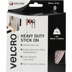 VELCRO® VEL-EC60246 Klittenband Om vast te plakken Haak- en lusdeel, Extra sterk (l x b) 2500 mm x 50 mm Wit 2.5 m