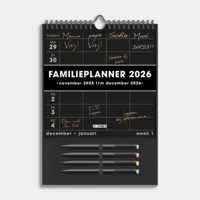 Familieplanner 2026 incl. Markers