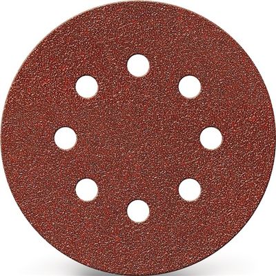 Promat/Tecwerk Schuurpad met klitbevestiging | GLS 5 125 mm korreling 240 | voor hout / metaal korund | Gatenaantal 8 - 4000841757