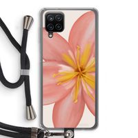 Pink Ellila Flower: Samsung Galaxy A12 Transparant Hoesje met koord