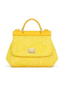 Dolce & Gabbana Kids sac cabas satiné - Jaune