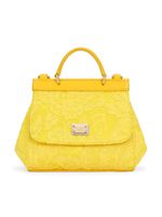 Dolce & Gabbana Kids sac cabas satiné - Jaune