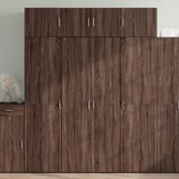 Hoge kast 80x42,5x185 cm bewerkt hout bruin eikenkleurig