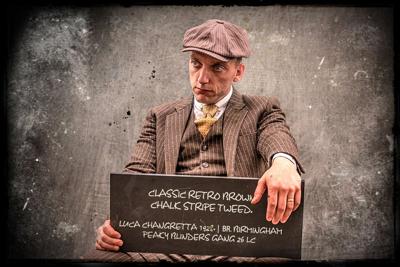 Maatpak Voor Heren | 3-delig Pak | Bruin Gestreept Tweed | Luca Changretta | Peaky Blinders | Peaky Blinders