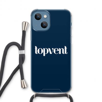 Topvent Navy: iPhone 13 Transparant Hoesje met koord