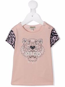 Kenzo Kids t-shirt à motif tête de tigre signature - Rose