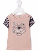 Kenzo Kids t-shirt à motif tête de tigre signature - Rose - thumbnail