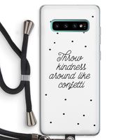 Confetti: Samsung Galaxy S10 Plus Transparant Hoesje met koord