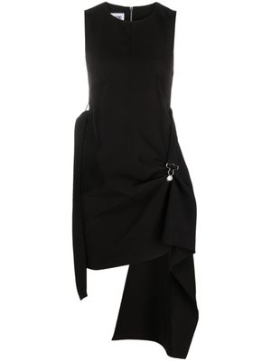 MOSCHINO JEANS robe drapée sans manches à coupe courte - Noir